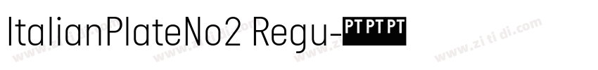 ItalianPlateNo2 Regu字体转换